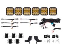 Bronco SS5 6-Pod CrossLink Grille Lightbar Kit Pro Yellow Combo Diode Dynamics