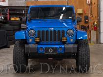 SS5 Bumper LED Pod Light Kit for 2007-2018 Jeep JK Wrangler, Pro Yellow Combo Diode Dynamics