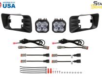 SS3 LED Fog Light Kit for 2007-2013 Chevrolet Avalanche Z71, White SAE Fog Sport with Backlight Diode Dynamics