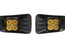 SS3 LED Fog Light Kit for 2007-2015 Chevrolet Silverado, Yellow SAE Fog Pro with Backlight Diode Dynamics