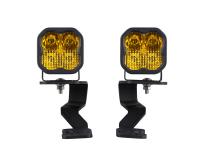 Stage Series Ditch Light Kit for 2022 Toyota Tundra SS3 Pro Diode Dymanics Yellow Combo Diode Dymanics