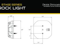 Stage Series Rock Light Surface Mount Adapter Kit (one) Diode Dynamics
