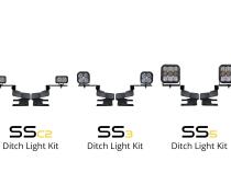 Stage Series Ditch Light Kit for 2017-2022 Ford Super Duty, SS3 Sport Yellow Combo Diode Dynamics