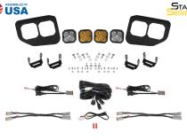 SS3 LED Fog Pocket Kit for 2020-2022 Ford Super Duty, Yellow Sport Diode Dynamics