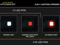 Hitch Mount LED Pod Reverse Kit for Toyota Tacoma 2005-2015 C1R Diode Dynamics
