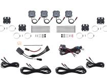 Stage Series SXS Rock Light Installer Kit, RGBW M8 w/Controller (4-pack)