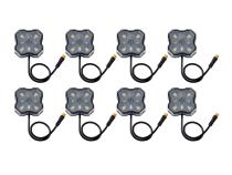 Stage Series SXS Rock Light Installer Kit, White Diffused M8 (8-pack)