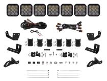 SS5 7-Pod CrossLink Mounting Kit for Prinsu/Sherpa Roof Racks, Sport White Driving Diode Dynamics