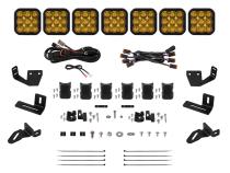 SS5 7-Pod CrossLink Mounting Kit for Prinsu/Sherpa Roof Racks, Sport Yellow Driving Diode Dynamics