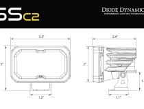 Stage Series 1.875 Inch Roll Bar Chase Light Kit SSC2 Sport Yellow Diode Dynamics