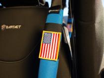 American Flag Patch Embroidered - USA Red, White and Blue 2.0 x 3.0 Inch Patch w/ Velcro/Hook Backing Stars On Left Bartact