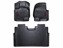 Heavy Duty Floor Mats Front/Rear-15-Up Ford F-150 SuperCrew Cab Rough Country