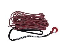 Synthetic Rope 85 Feet Rated Up to 16,000 Lbs 3/8 Inch Includes Clevis Hook and Protective Sleeve Red/Grey Combo Rough Country