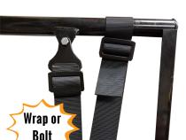 5 Point Racing Harness 3 Inch Wide Latch and Link Wrap or Bolt Mounting Padded Shoulders Black HSP Seats