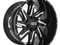 Aluminum Wheels 20x12 Raptor T-24 Gloss Black Machined 5 On 114.3/5 On 127 Bolt Pattern -44 Offset Twisted Off-Road