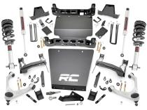 7 Inch Stamped Steel LCA Lift Kit Forged UCA Bracket M1 Struts/M1 Silverado/Sierra 1500 (16-18) Rough Country