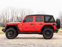 Oval Nerf Steps 4 Door Black Jeep Wrangler Unlimited 4WD (2018-2026) Rough Country