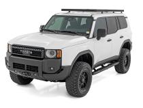 Oval Nerf Steps Black Toyota Land Cruiser 4WD (2024-2026) Rough Country