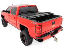 Soft Tri-Fold Bed Cover 5 Foot 9 Inch Bed Silverado/Sierra 1500 (14-18 &amp;amp; Classic) Rough Country