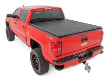 Soft Roll Up Bed Cover 5 Foot 9 Inch Bed Silverado/Sierra 1500 (14-18 &amp;amp; Classic) Rough Country