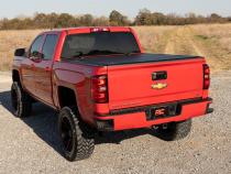 Hard Tri-Fold Flip Up Bed Cover 6 Foot 7 Inch Bed Rail Cap Silverado/Sierra 1500/2500HD/3500HD (14-19) Rough Country