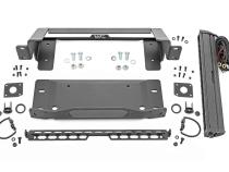 High Winch Mount All Models 20 Inch Black Single Row LED Ford Bronco (21-25) Rough Country