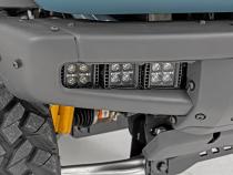 LED Light Kit Fog Mount Triple 2 Inch Black Pair Spot Ford Bronco (21-25) Rough Country