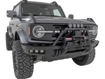 Safari Bar 3.5 Inch Round LED (Pair) Black Amber DRL OE Modular Steel Ford Bronco (21-25) Rough Country