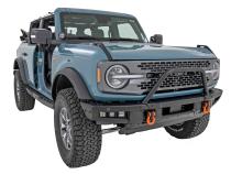 Safari Bar 3.5 Inch Round LED (Quad) Black Amber DRL OE Modular Steel Ford Bronco (21-25) Rough Country