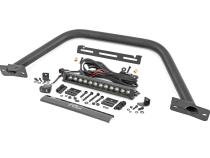 Safari Bar 12 Inch LED Light Bar Black DRL Single Row OE Modular Steel Ford Bronco (21-25) Rough Country