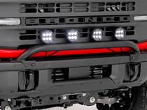 Light Bar Mount 3.5 Inch Round LED (Quad) Black Amber DRL OE Modular Steel Ford Bronco (21-24) Rough Country