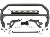 Nudge Bar w/ Tow Hooks 20 Inch Black DRL Single Row LED Ford Bronco Sport (21-24) Rough Country