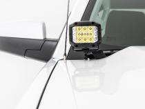 LED Ditch Light Kit 2in Black Pair Flood Silverado/Sierra 1500 (14-18 &amp;amp; Classic) Rough Country