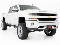 LED Ditch Light Kit 2in Black Pair Flood Silverado/Sierra 1500 (14-18 &amp;amp; Classic) Rough Country
