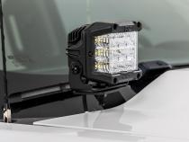LED Ditch Light Kit 2in Black Pair Flood Silverado/Sierra 1500 (14-18 &amp;amp; Classic) Rough Country