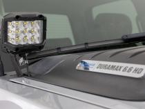 LED Light Ditch Mount 2 Inch Black Pair White DRL Chevy 1500 (2007-2013) Rough Country