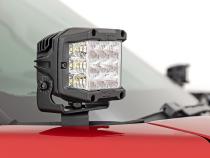LED Light Kit Ditch Mount 2 Inch Black Pair Spot Toyota Tundra (22-26) Rough Country