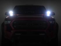 LED Light Kit Ditch Mount 2 Inch Black Pair Amber DRL Toyota Tacoma (24-26) Rough Country