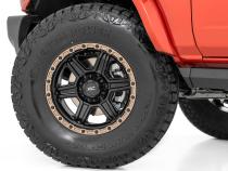 79 Series Wheel One-Piece Semi Gloss Black w/Bronze Ring 17x8.5 5x4.5 0mm Rough Country