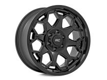 80 Series Wheel One-Piece Semi Gloss Black 20x10 5x5 -19mm Rough Country