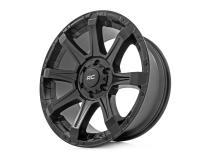 81 Series Wheel One-Piece Semi Gloss Black 20x9 5x150 +18mm Rough Country