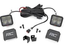 LED Light Kit Ditch Mount 2 Inch Spectrum Pair Spot Toyota Tundra (22-26) Rough Country