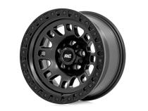 82 Series Wheel One-Piece Semi Gloss Black 15x8 5x4.5 -19mm Rough Country