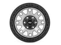 82 Series Wheel One-Piece Machined Semi Gloss Black 15x8 5x4.5 -19mm Rough Country