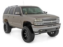 LED Light Kit Ditch Mount 2 Inch Black Pair White DRL Chevy Silverado 1500 (99-06) Rough Country