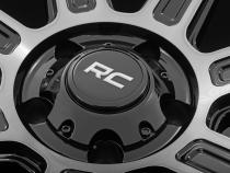 89 Series Wheel One-Piece Black Machined Gun Metal 17x9 5x4.5 -12mm Rough Country