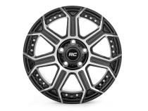 89 Series Wheel One-Piece Black Machined Gun Metal 17x9 5x4.5 -12mm Rough Country