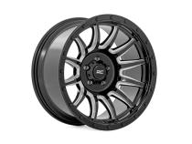 90 Series Wheel One-Piece Gloss Black w/machined spokes 18x9 6x5.5 0mm Rough Country
