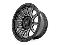 90 Series Wheel One-Piece Gloss Black w/machined spokes 18x9 6x5.5 0mm Rough Country
