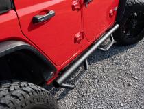 Nerf Steps Wheel to Wheel 4 Door Jeep Wrangler Unlimited 2WD/4WD (07-18) Rough Country